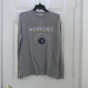 C & C California Long Sleeve Tee Newport Yacht Club Gray Size Small NWT
